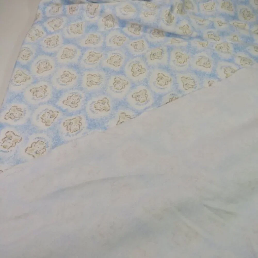 Baby Blue Teddy Bear Double Knit Fabric (Medium Weight) 